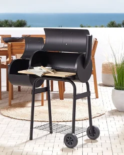 BBQ kulgrill SATAH med rygeovn Metal Sort