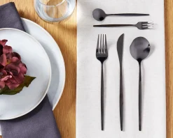 Bestiksæt med 30 dele RIGATONI Sort