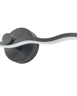 Billede og spejl LED-lys AILETTE Metal Sort