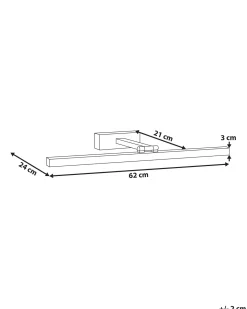 Billede og spejl LED-lys ARROS Metal Sort