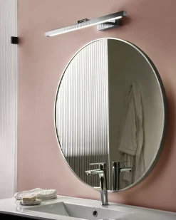Billede og spejl LED-lys ARROS Metal Sølv
