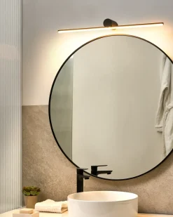 Billede og spejl LED-lys GABAS Metal Sort