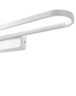 Billede og spejl LED-lys MIDOU Metal Hvid
