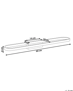 Billede og spejl LED-lys MIDOU Metal Sort