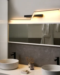 Billede og spejl LED-lys NOCEDA Metal Sort