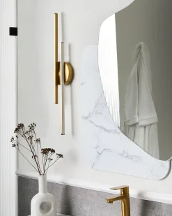 Billede og spejl LED-lys TOUQUES Metal Guld