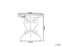Bistro bord ALBINIA 70 cm 70 cm Metal Blå