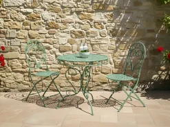 Bistro bord ALBINIA 70 cm 70 cm Metal Grøn