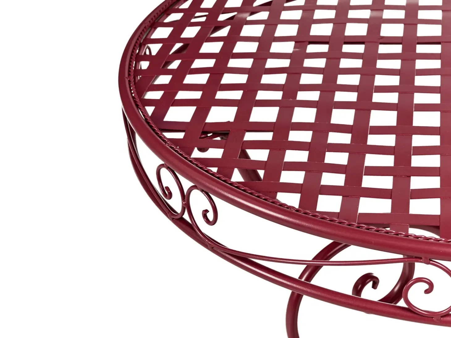Bistro bord ALBINIA 70 cm 70 cm Metal Bordeaux