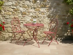 Bistro bord ALBINIA 70 cm 70 cm Metal Bordeaux