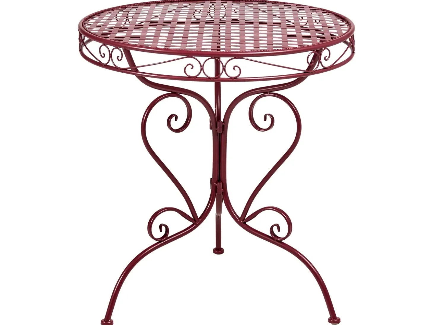 Bistro bord ALBINIA 70 cm 70 cm Metal Bordeaux
