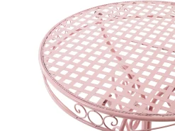 Bistro bord ALBINIA 70 cm 70 cm Metal Lyserød