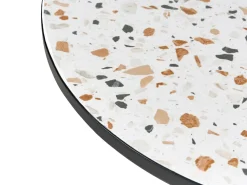 Bistro bord ARTENA 60 cm 60 cm Terrazzo effekt Metal Sort