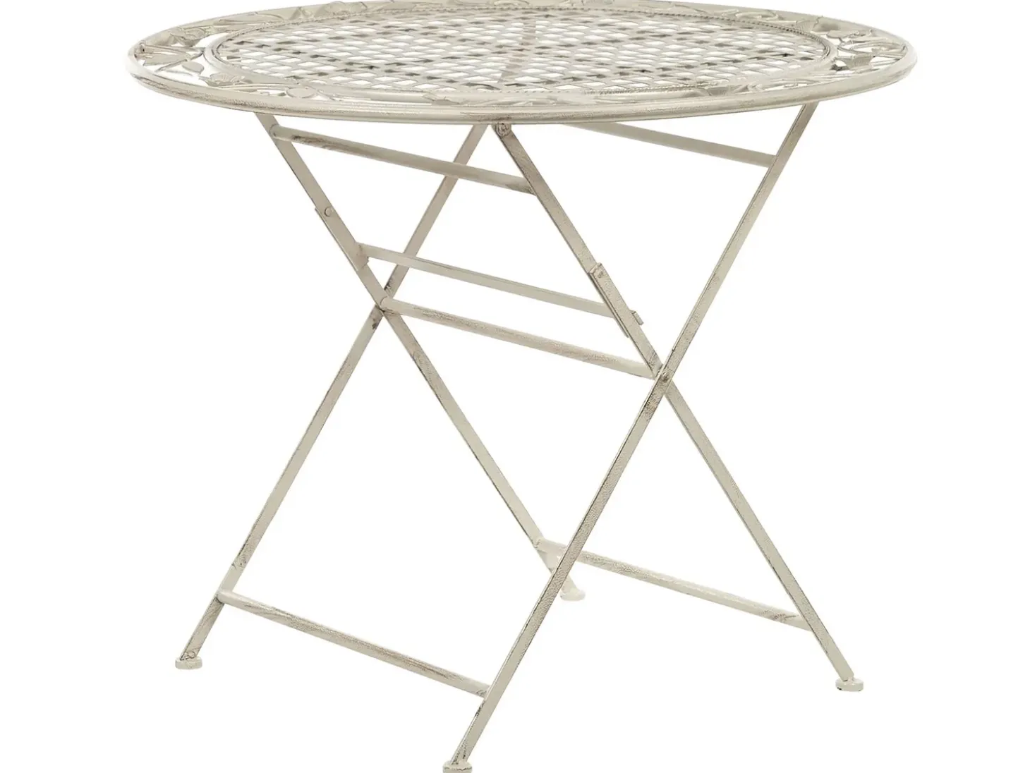Bistro bord BIVIO 90 cm 90 cm Metal Cremehvid