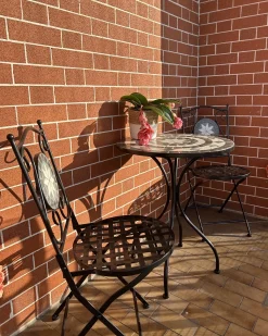 Bistro bord CARIATI 60 cm 60 cm Sort
