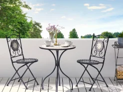 Bistro bord CARIATI 60 cm 60 cm Sort