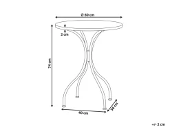 Bistro bord CASARIO 60 cm 60 cm Sort