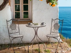 Bistro bord CHAPECO 60 cm 60 cm Metal Sort