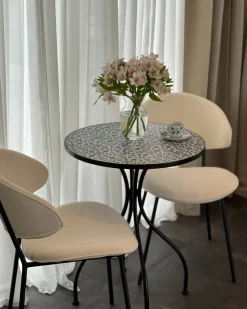 Bistro bord CHAPECO 60 cm 60 cm Metal Sort