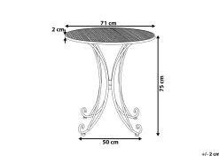 Bistro bord CILENTO 71 cm 71 cm Metal Grå