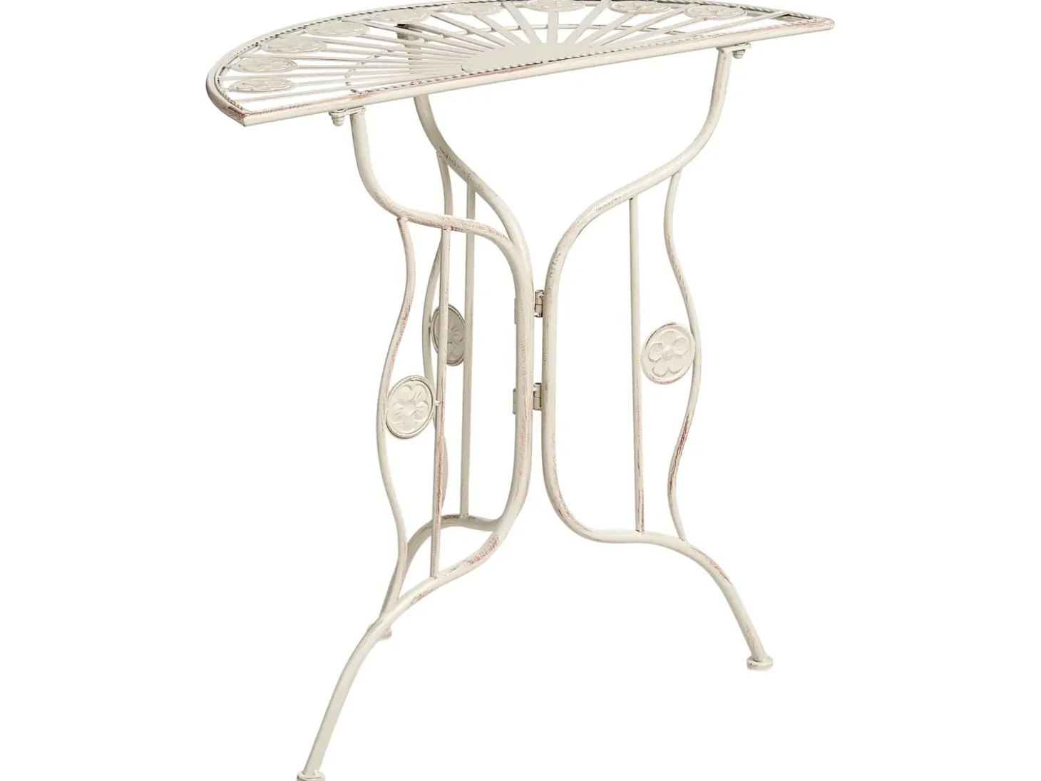 Bistro bord COGGIA 80 cm 37 cm Metal Lys Beige