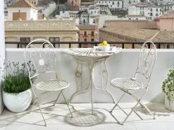 Bistro bord COGGIA 80 cm 37 cm Metal Lys Beige