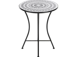 Bistro bord COMISO 60 cm 60 cm Metal Sort/hvid