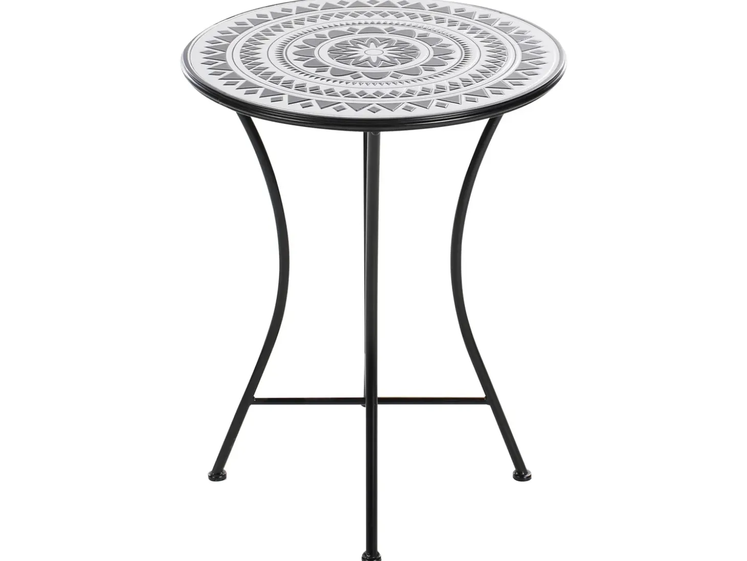Bistro bord COMISO 60 cm 60 cm Metal Sort/hvid