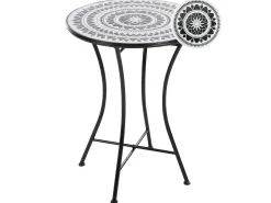 Bistro bord COMISO 60 cm 60 cm Metal Sort/hvid