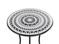 Bistro bord COMISO 60 cm 60 cm Metal Sort/hvid