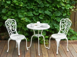 Bistro bord DASCIO 61 cm 61 cm Metal Cremehvid