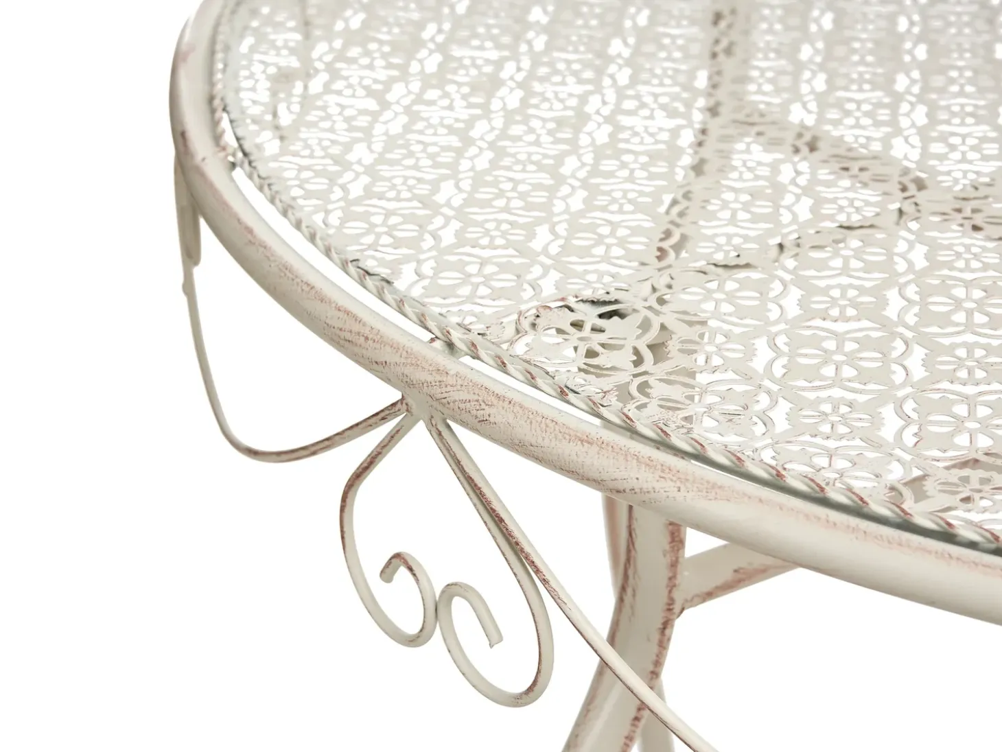 Bistro bord FOLELLI 80 cm 36 cm Metal Lys Beige