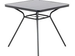 Bistro bord LIVO 80 cm 80 cm Glas Sort
