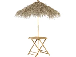 Bistro bord MOLISE 85 cm 85 cm Bambus Lysebrun