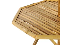 Bistro bord MOLISE 85 cm 85 cm Bambus Lysebrun
