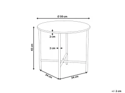 Bistro bord OVARO 50 cm 50 cm Metal Beige
