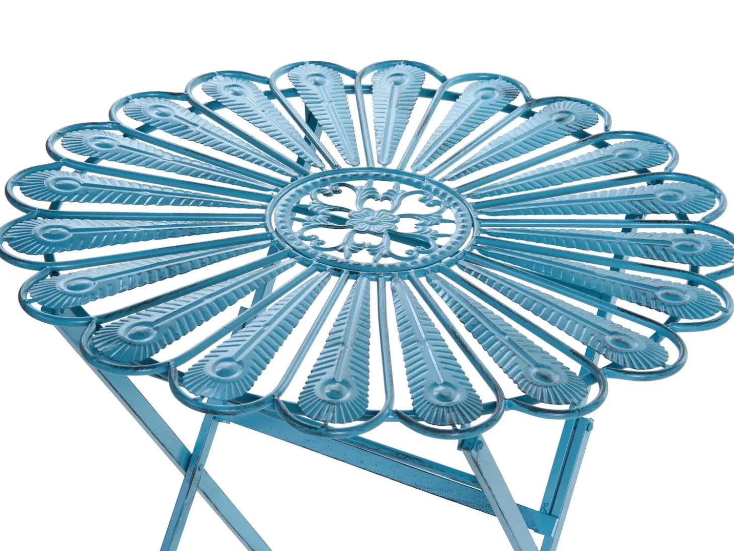 Bistro bord PAVIA 71 cm 71 cm Metal Blå