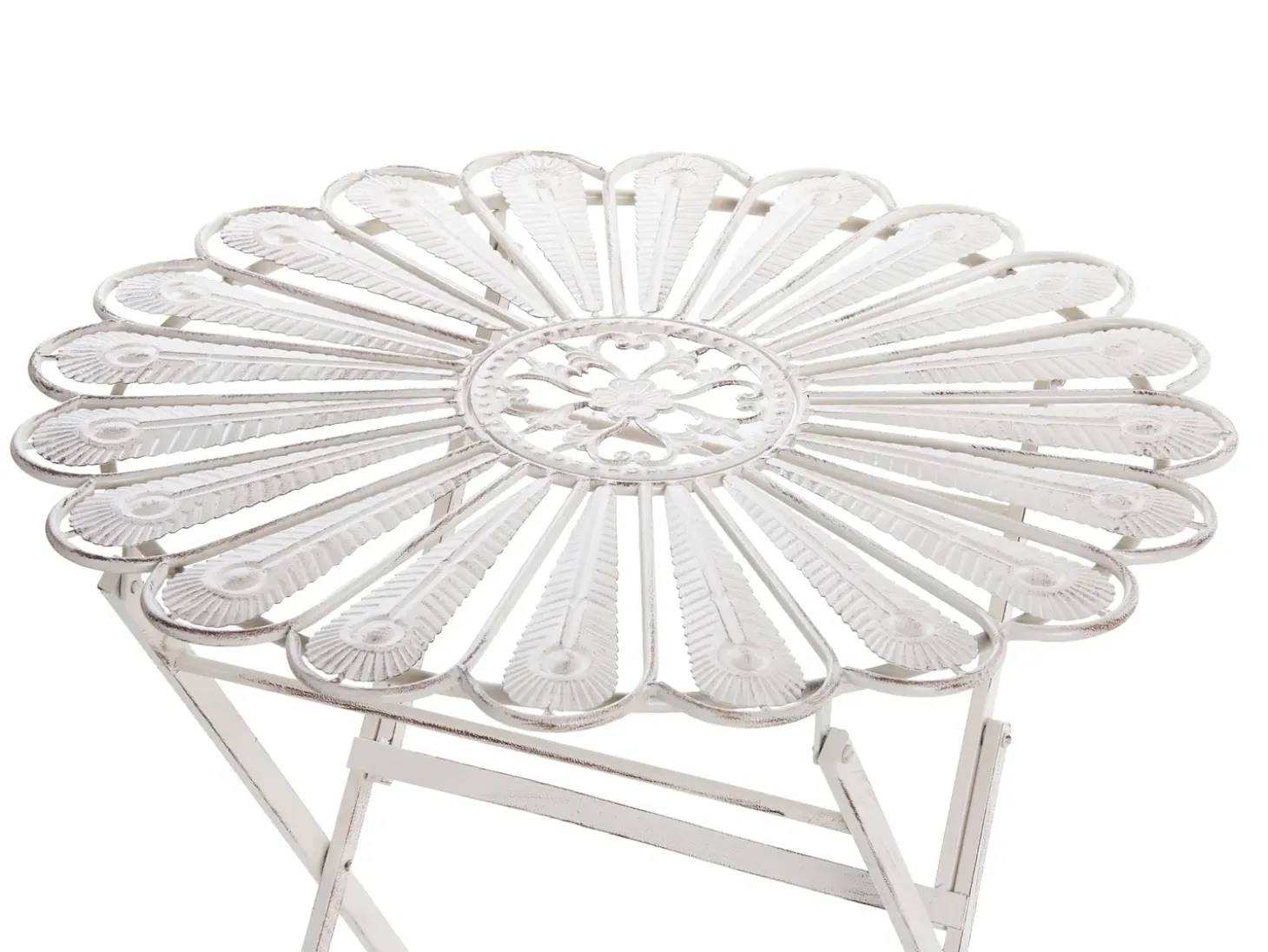 Bistro bord PAVIA 71 cm 71 cm Metal Cremehvid