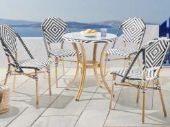 Bistro bord RIFREDDO 70 cm 70 cm Hærdet glas Sort
