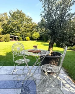 Bistro bord SCAFA 70 cm 70 cm Metal Hvid