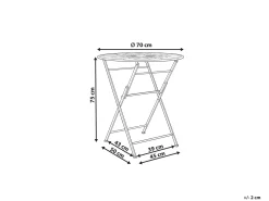 Bistro bord SCARIO 70 cm 70 cm Metal Rød