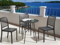 Bistro bord TALTAL 64 cm 64 cm Metal Sort