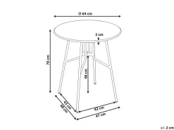 Bistro bord TALTAL 64 cm 64 cm Metal Lysegrøn