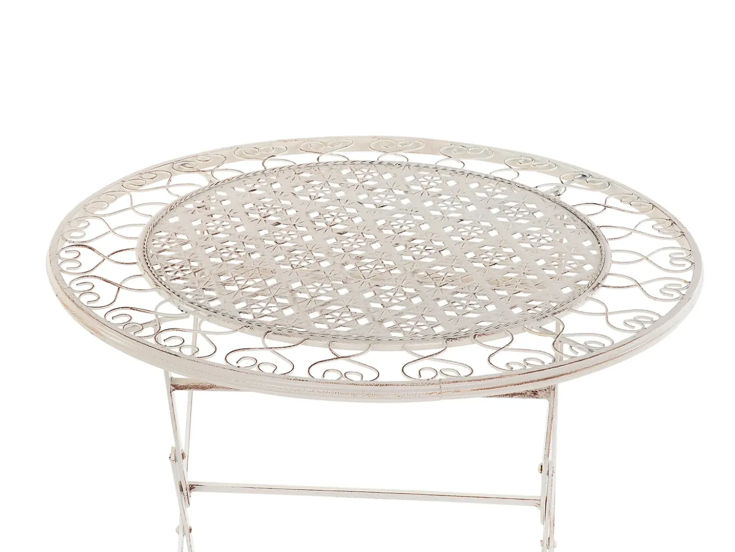 Bistro bord TRIESTE 70 cm 70 cm Metal Lys Beige
