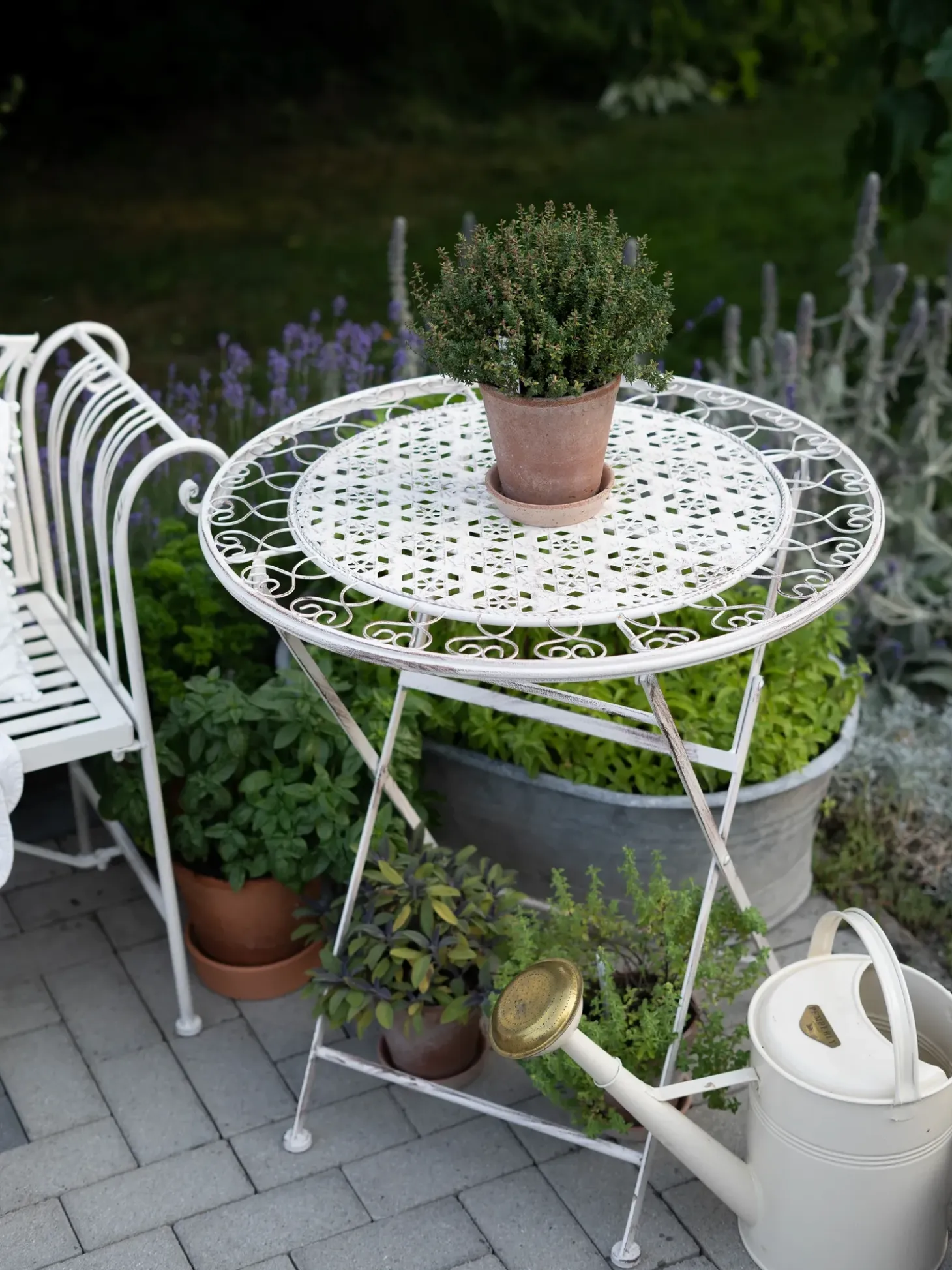 Bistro bord TRIESTE 70 cm 70 cm Metal Lys Beige