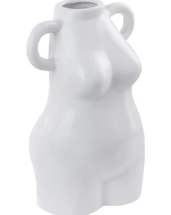 Blomstervase AIGIO Keramik 25 cm Hvid