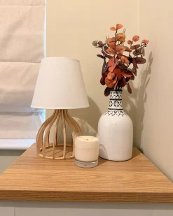 Blomstervase ANKON Stentøj 25 cm Hvid