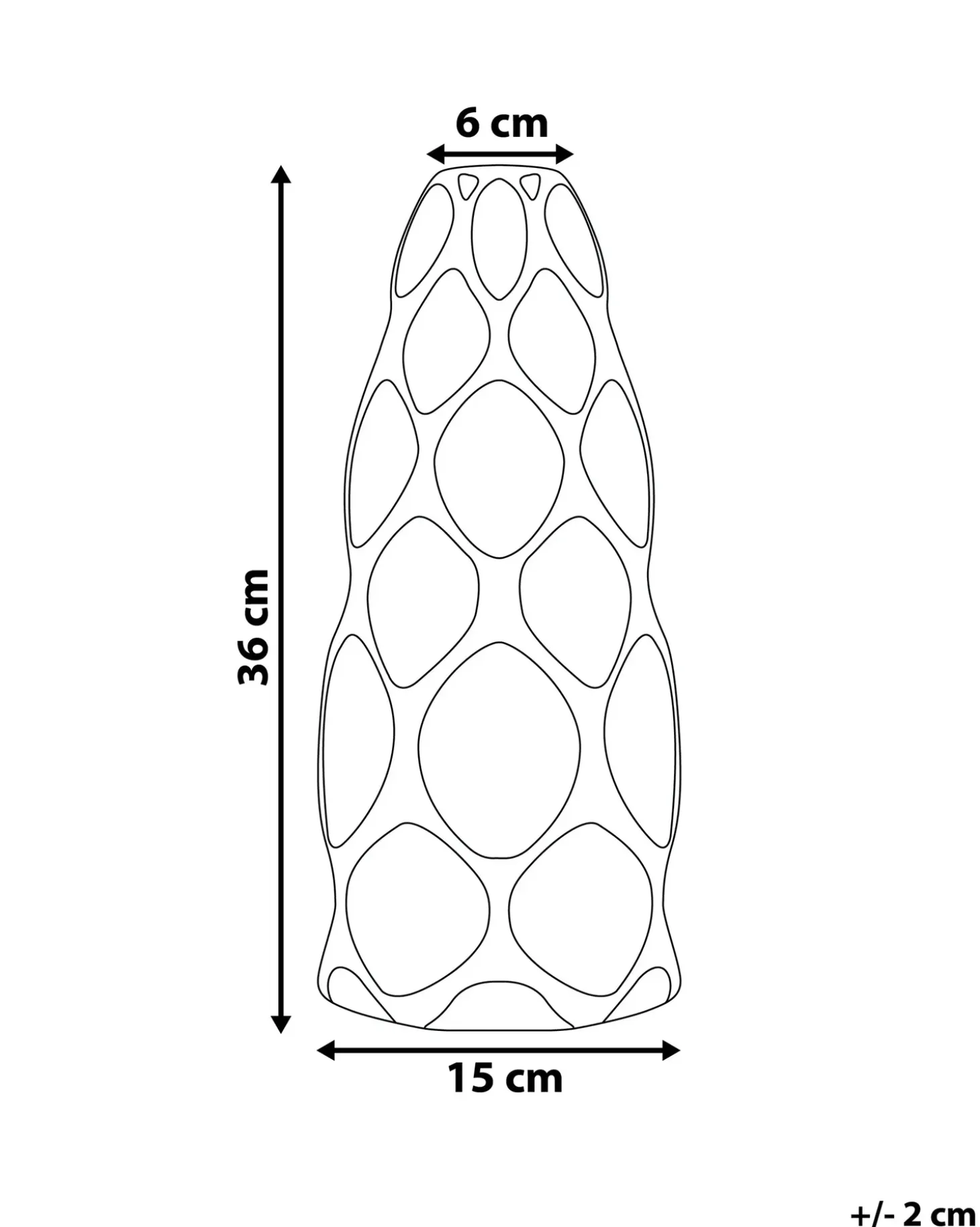 Blomstervase AVILA Stentøj 36 cm Hvid