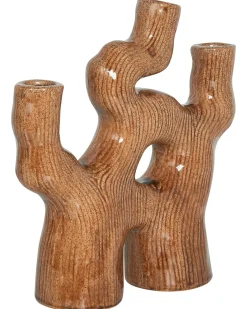 Blomstervase BARBUS Stentøj 31 cm Brun