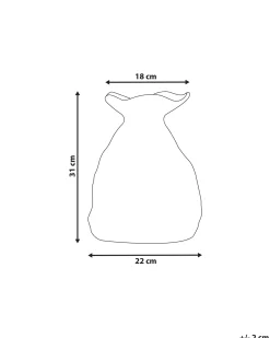 Blomstervase COONTAIL Stentøj 31 cm Sort